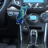 New LAX Gadgets Cup Holder Phone Mount - Car Mount for iPhone & Smartphones - Cradle Type Car Phone Holder with Flexible Neck - Black