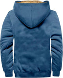 New Carhartt DUPE LCMTWX Mens Solid Color Combination Hooded Sweater with Brown Fleece Lining Blue Sz XL Carhartt Logo on front pocket