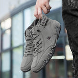 New Italian Handmade High Boots - Non-Slip Breathable Unisex Outdoor Shoes | High Top Chukka Boots for Camping and Hiking, Grey, sz 40EU! Men's Sz 7, Women's Sz 9