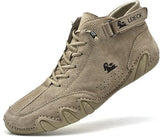 New Italian Handmade High Boots - Non-Slip Breathable Unisex Outdoor Shoes | High Top Chukka Boots for Camping and Hiking, Beige, sz 45EU! Men's Sz 11, Women's Sz 13