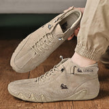 New Italian Handmade High Boots - Non-Slip Breathable Unisex Outdoor Shoes | High Top Chukka Boots for Camping and Hiking, Beige, sz 45EU! Men's Sz 11, Women's Sz 13