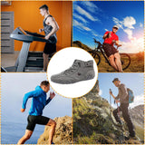 New Italian Handmade High Boots - Non-Slip Breathable Unisex Outdoor Shoes | High Top Chukka Boots for Camping and Hiking, Grey, sz 40EU! Men's Sz 7, Women's Sz 9