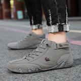 New Italian Handmade High Boots - Non-Slip Breathable Unisex Outdoor Shoes | High Top Chukka Boots for Camping and Hiking, Grey, sz 40EU! Men's Sz 7, Women's Sz 9
