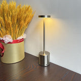 New Led Table Lamp Rechargeable Touch Dimming Night Light Hotel Living Room Beside Bedroom Decor 3 Color Desk Reading Lamp Silver