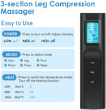 New in box! Retail $170+ Electric Air Compression Leg Massager Heated Muscle Relax Pain Relief