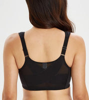 New Lemorosy Full Coverage Front Closure Posture Bra Wirefree Unpadded Back Support Bra in Black Sz 42DD