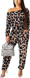 New Women Casual Summer Jumpsuit - Leopard One Piece Romper Wide Leg Pantsuit Set Playsuit Sz XL! Retails $51+