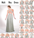 New OwlFay Women Multi-Way Evening Long Dress Transformer/Infinity Wedding Bridesmaid Party Dress Light Apricot Sz M! create more than 24 different styles with this 1 dress!