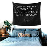 New Lil Peep Starry Background Wall Tapestry (60 x 51 in)