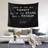 New Lil Peep Starry Background Wall Tapestry (60 x 51 in)