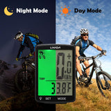 New Lixada Bike Computer Wireless Multifunctional LCD Screen Bicycle Computer Bike Rainproof Speedometer Odometer Cycling 2.8inch Waterproof with Backlight,Temperature,Stopwatch, Calorie,Fat Consumption