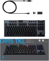 New in box! Logitech G915 TKL Tenkeyless Lightspeed Wireless RGB Mechanical Gaming Keyboard Retails $260+