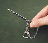 New 3.54'' Longclaw Sword Thrones Weapon Jon Snow Metal Keychain F 6'' Action Figure