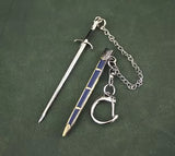 New 3.54'' Longclaw Sword Thrones Weapon Jon Snow Metal Keychain F 6'' Action Figure