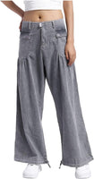 New Lotus Tube Jeans, Freelady Lotus Jeans, Lotus Tube Jeans Ruffle, Womens Loose Fitting Mid High Waist Jeans Sz XL
