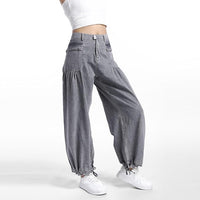 New Lotus Tube Jeans, Freelady Lotus Jeans, Lotus Tube Jeans Ruffle, Womens Loose Fitting Mid High Waist Jeans Sz XL