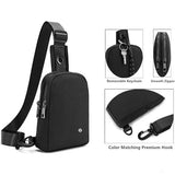New Dupe LU LU Inspired sling bag Black, Unisex! Water Repellent Fabric