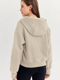 NEW Women Half Zip Cropped Lululemon Dupe Hoodie Pullover Sweatshirt with metal zip pull, Sz XL