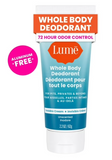 NEW Retails $24, Sealed Lume Whole Body Deodorant - Invisible Cream Tube - 72 Hour Odor Control - Aluminum Free, Baking Soda Free, Skin Safe - 85 Grams (Unscented), BB: 04/30