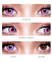 New Reusable Princess Pinky Lunar Earth Violet [yearly] coloured contact lenses non prescription