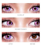 New Reusable Princess Pinky Lunar Earth Violet [yearly] coloured contact lenses non prescription