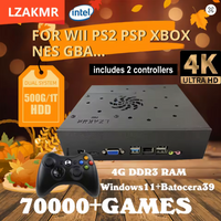 New Retails $250+ LZAKMR Game Console X8 Play Retro I3-3110M 1T Batocera+Windows 70000+Games For Wii PS2 N64 PSP GameCube Xbox MAX Four Player