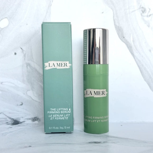 NEW La Mer The Lifting Firming Serum - 0.2 fl.oz./3mL, proven to help sculpt the upper and lower areas of the face to visibly transform skin across 6 key structural zones for a multi-dimensional, lifted look