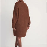 NEW Retails $80 Long-Sleeve Relaxed Fit Mock-Neck Sweater Shift Dress Sz 3X