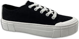 New Mad Love Women's Fran Canvas Sneakers with cute daisy flower insoles, Black! Sz 9! Made with sustainable and eco-friendly recycled materials