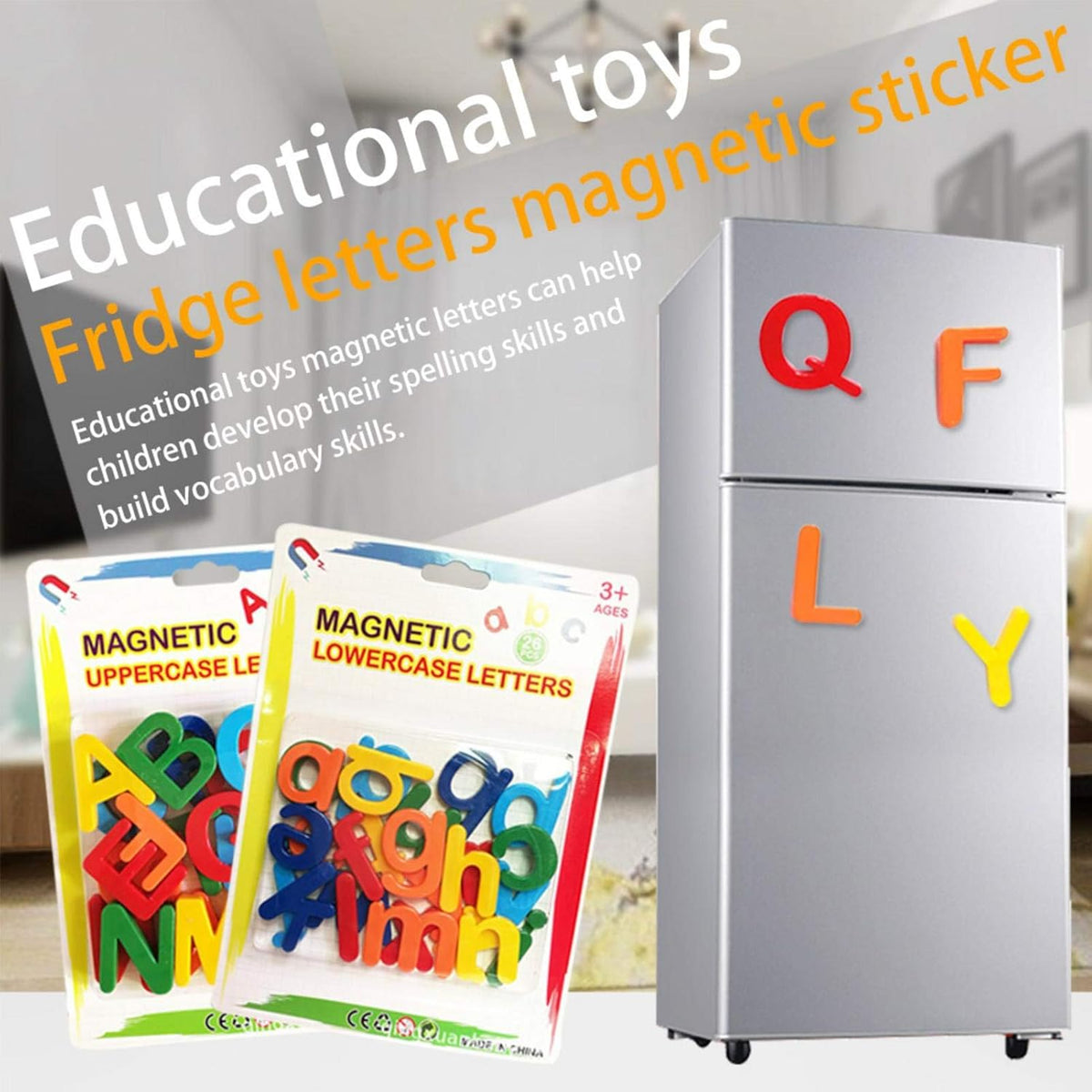 New Magnetic Letters for Kids - Refrigerator Magnetic Alphabet Sticker ...