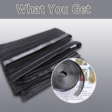 New TheFitLife Double Door Magnetic Screen - Mesh Curtain with Full Frame Hook & Loop Powerful Magnets, Snap Shut Automatically for Patio, Sliding Or Large Door (Black Fits Doors up to 48''x80'' Max)