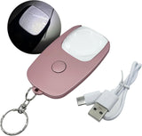 New Handheld Magnifier Glass Magnifier Lens with LED Light Loupe for Senior Reading Keychain Magnifier USB Rechargeable PINK