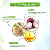 New Mamaearth Onion Shampoo for Hair Growth & Hair Fall Control with Onion & Plant Keratin - 600 ml