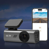 New Dash Camera 4K WiFi UHD Front Car Recorder Voice Control Night Vision 64G (Memory card not included)