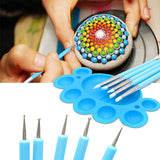 New Mandala Dots Art Tools Mandala Stylus Stencil Template Brushes Paint Tray for Painting Rocks, Stone Coloring, Drawing and Drafting (35Pcs)