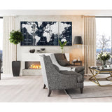 New Wayfair Old World Map - 3 Piece Wrapped Canvas Graphic Art By Greyleigh! 40" x 80" Retails $359+