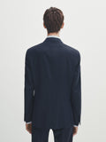 New Designer Massimo Dutti BLUE WINDOWPANE CHECK WOOL SUIT BLAZER (Blazer only) Sz 46! Retails $399+