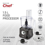 NEW Retails $70, MASTER Chef 2-Speed Electric Food Processor with Pulse Function, Black