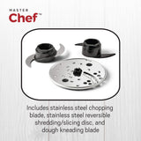 NEW Retails $70, MASTER Chef 2-Speed Electric Food Processor with Pulse Function, Black