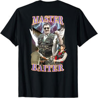 New master baiter vintage bass fishing funny angler T-Shirt Black, Sz L