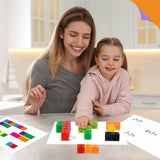 New Math Linking Cubes, Set of 100 Manipulative Connecting and Counting Snap Blocks for Early Math and Construction, Educational Toy for Preschool, Kindergarten, Homeschool