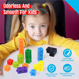 New Math Linking Cubes, Set of 100 Manipulative Connecting and Counting Snap Blocks for Early Math and Construction, Educational Toy for Preschool, Kindergarten, Homeschool