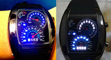 New in Case! Men's Gadgets & Gear MAX SPEED SPEEDOMETER LED WATCH! Designed to encompass all the usual dials found on your instrument panel.