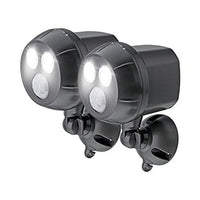 New Mr. Beams MB392, 400 Lumen Version, Weatherproof Wireless Battery Powered Led Ultra Bright Spotlight with Motion Sensor, 2-Pack, Brown Retails $70+