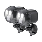 New Mr. Beams MB392, 400 Lumen Version, Weatherproof Wireless Battery Powered Led Ultra Bright Spotlight with Motion Sensor, 2-Pack, Brown Retails $70+