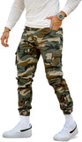 New Slim Fit Cargo Joggers for Men with Stretch Fabric and Multiple Pockets Sz S