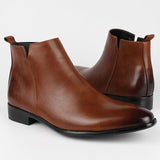New Retails $74+ DMGYCK Chelsea Boots Casual Slip On Ankle Waterproof Mens Boots, Brown Sz 40 (8)