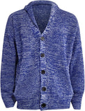 New Men's Long Sleeve Knit Sweater Blue Fits like L