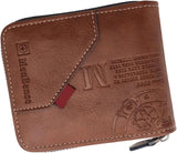 New XUZHID Wallet, Stylish Men's Short Wallet with Zippers Closure Practical PU Card Holder for Everyday Use and Business Meetings Brown