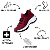 New OrthoBalance - Orthopaedic Shoes for Women Mesh Burgundy Sz 6